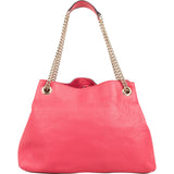 Gucci Grained Pink Leather GG Soho Chain Tote Shoulder Bag