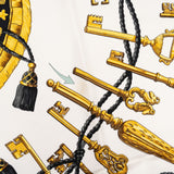 Hermès Les Clefs Pointues Silk 90 Scarf Tuch