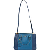 Prada Two Tone Saffiano Leather Galleria Handbag