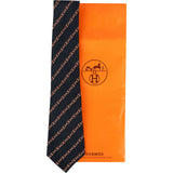 Hermès Chaine d'Ancre Stripe Silk Tie Krawatte