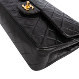 Chanel Quilted Lambskin 24K Gold Medium Double Flap Shoulder Bag