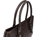 Christian Dior Quilted Cannage Leather D Buckle Shopping Tote Handbag
