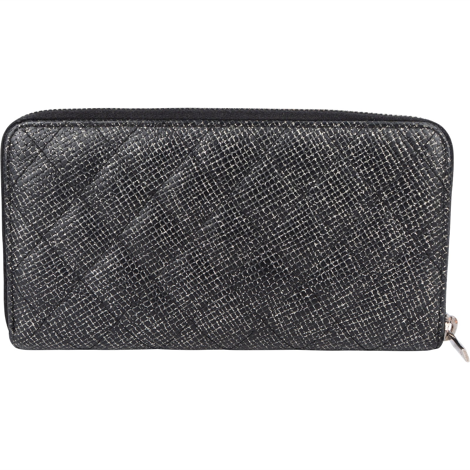 Chanel Quilted Glittered Caviar Leathe CC Wallet - vintageandkickz