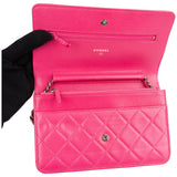 Chanel Quilted Caviar Leather Wallet on Chain Crossbody Bag