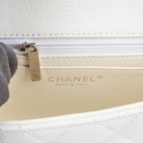 Chanel Quilted Caviar Leather Palladium Mini Square Single Flap Crossbody Bag