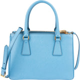 Prada Light Blue Saffiano Leather Galleria Small Handbag