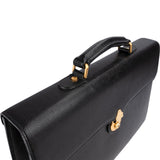 Burberrys Textured Leather Briefcase Handbag