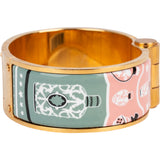 Hermès Clic Clac H Email Charniere Flacons Bandana L Candeur Bracelet