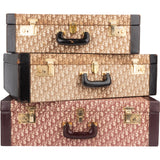 Christian Dior Trotter Monogram Vintage Suitcase Trio Tower
