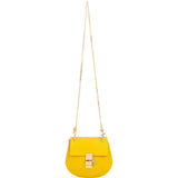 Chloé Yellow Grained Leather Drew Crossbody Bag