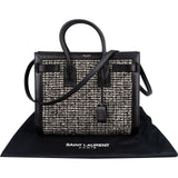 Saint Laurent Tweed & Leather Sac de Jour Handbag