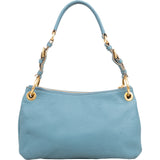 Prada Blue Vitello Daino Hobo Shoulder Bag