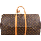 Louis Vuitton Monogram Canvas Keepall 55 Bandoulière Travel Bag