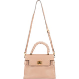 Miu Miu Pebbled Leather Madras Braided Handle Handbag