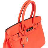 Hermès Coral Epsom Leather Birkin 30 Handbag - vintageandkickz