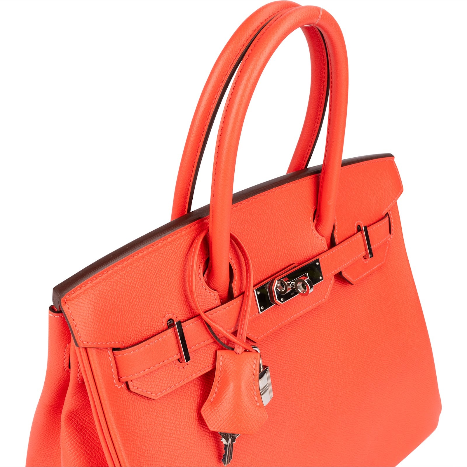 Hermès Coral Epsom Leather Birkin 30 Handbag - vintageandkickz