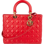 Christian Dior Quilted Leather Lady Dior Handbag - vintageandkickz