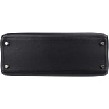 Hermès Noir Clemence Leather Palladium Kelly 32 Handbag