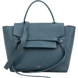 Celine Petrol Leather Grained Calfskin Belt Handbag
