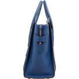 Céline Blue Drummed Calfskin Micro Luggage Handbag