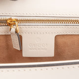 Gucci White Leather Sylvie Shoulder Bag