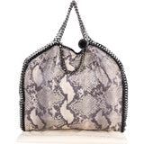 Stella McCartney Python Print Falabella Fold Over Tote Shoulder Bag