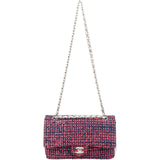 Chanel Quilted Multicolor Tweed and Lambskin Medium Double Flap Shoulder Bag