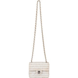 Chanel Quilted Tweed Single Flap Crossbody Bag