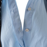 Louis Vuitton Monogram Tie Light Blue Longsleeve Blouse Shirt Baggy Dress (FR36)