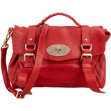 Mulberry Red Leather Alexa Satchel Handbag