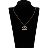 Chanel Pearl CC Emblem Necklace