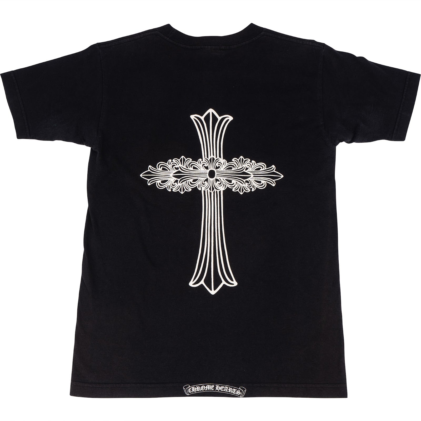 Chrome Hearts Black Pocket Neck Emblem Shirt (S) xx größe - vintageandkickz