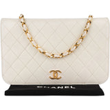 Chanel Quilted Lambskin 24K Gold Single Flap Shoulder Bag