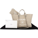 Chanel Canvas Deauville Tote Shoulder Bag