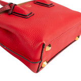 MCM Red Pebbled Leather Aren Mini Top Handle Crossbody Bag