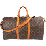 Louis Vuitton Monogram Canvas Keepall 50 Bandoulière Travel Bag