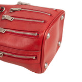 Yves Saint Laurent Red Leather Small Emmannuelle Rider Zipped Bucket Crossbody Handbag