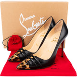 Christian Louboutin Multicolor Leather Leopard Patent Strap Pumps (36,5)