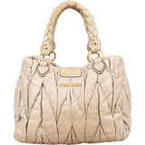 Miu Miu Matelassé Nappa Leather City Handbag