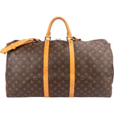 Louis Vuitton Monogram Canvas Keepall 55 Bandoulière Travel Bag