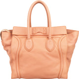 Céline Drummed Calfskin Mini Luggage Tote Handbag