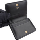 Celine Black Leather Triomphe Wallet