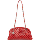 Chanel Quilted Quilted Crinkled Leather Just Mademoiselle Bowling Shoulder Bag
