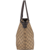 Gucci Monogram GG Supreme Web Stripe Tote Shoulder Bag