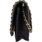 Chanel Quilted Caviar Leather Wallet On Chain Crossbody Bag
