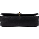 Chanel Quilted Lambskin 24K Gold Single Flap Crossbody Bag