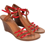 Louis Vuitton Patent Leather Monogram Idylle Wedge Sandals (37)
