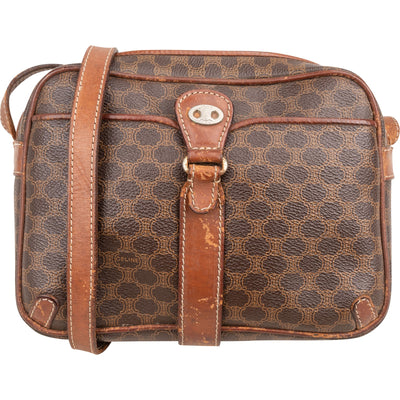 Celine Macadam Monogram Canvas Buckle Camera Crossbody Bag