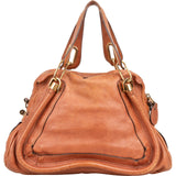 Chloé Brown Leather Paraty Handbag