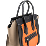 Céline Tricolor Leather Luggage Handbag